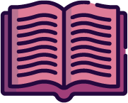 livro aberto, ícone da categoria 'Educação' da Eva.