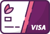 Um cartão Eva que contém a bandeira Visa.