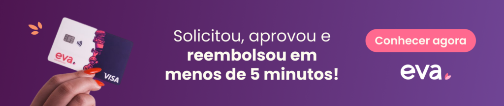 Banner da solução de reembolso de despesas da Eva.