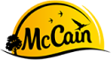 Logomarca da McCain, uma das clientes Eva Benefícios.