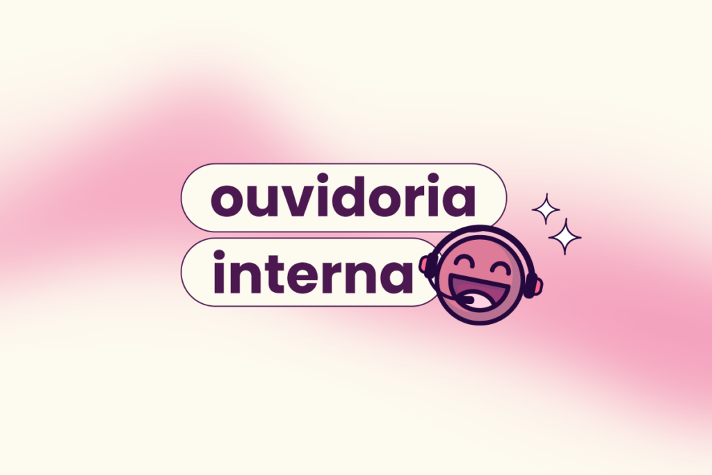 Capa rosa claro e rosa choque com o título "ouvidoria interna".