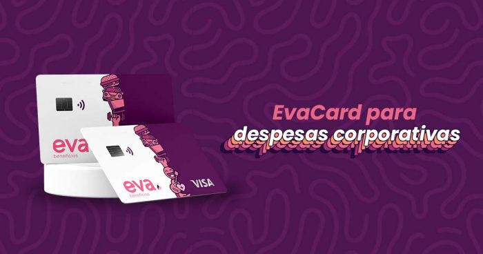 Dois cartões Eva, um na frente do outro.