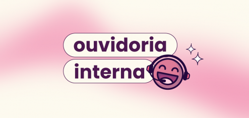 Capa rosa claro e rosa choque com o título "ouvidoria interna".